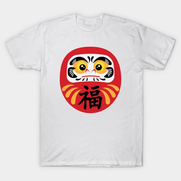 Lucky Daruma T-Shirt by lldesigns